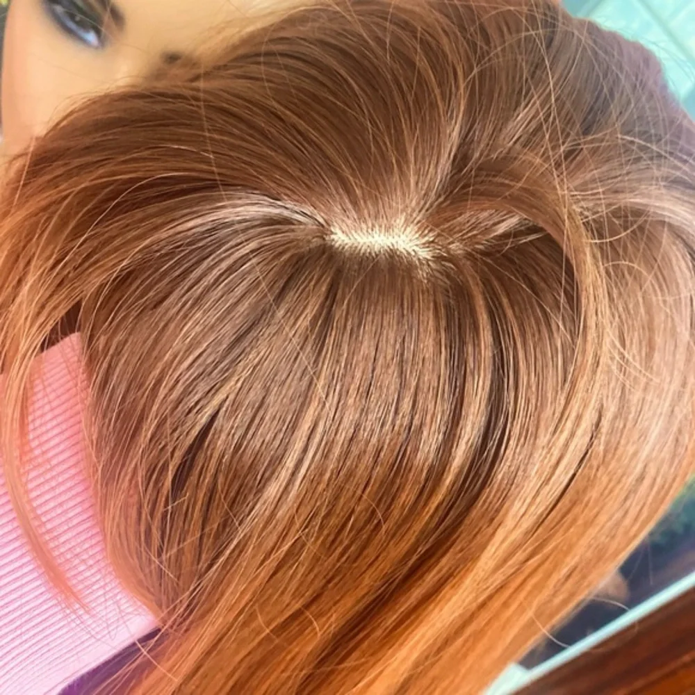 BACK IN Long ginger redhead wig with bangs